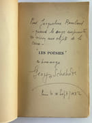 Les Poésies. Mention de 6e éd. Envoi de l'auteur à l'actrice Jacqueline Rambaud. par Georges SCHEHADE.  - Image 1