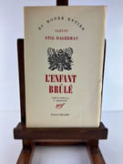 L'enfant brûlé. Tirage de tête. Un des 41 exemplaires sur vélin Lafuma Navarre. Seul grand papier. par Stig DAGERMAN. Traduit du suédois par F. Backlund.  - Image 1