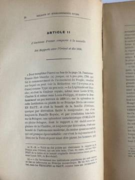 (FOUS LITTERAIRES) Etablissement du Seigneur en France. St-Dictamen. Reçu (clauso ostio) 800 pages, de 1789 à 82. Division de l'ouvrage : 1 Religion ...
