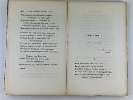 Oeuvres posthumes (poésies). Louis FASSART, de Spa. (1842-1862). Présentation par Corneille Devaux.