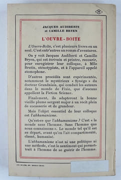 L'ouvre-boîte. Colloque abhumaniste. 4 dessins hors texte de Camille Bryen.. AUDIBERTI (Jacques) / BRYEN (Camille)