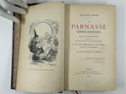 Le Parnasse hippocratique. Recueil de poésies fantaisistes tirées de différents auteurs plus ou moins drolatiques Sur des Sujets Hippocratiques de genre divers, hormis le genre ennuyeux. 50 illustrations de Robida.  par Docteur MINIME (pseud. Auguste Joseph Lutaud) - Image 1