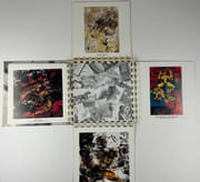 Bruno Hadjadj. Catalogue d'exposition. Cirque - Mondanités - Topless - Billard - Carrelages - Dessins. Un des 200 ex. du tirage de tête comprenant une gravure originale. par Bruno HADJADJ. Préface de Dominique Farrugia & Rafaël Gillard-Dayspagne - Image 5