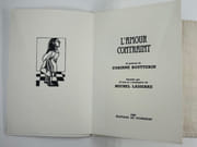 (LIVRE D'ARTISTE) L'amour contraint, 24 poèmes de Corinne Boutterin, illustrés par 24 bois (sur poirier) et 1 frontispice de Michel Lasserre. par Corinne BOUTTERIN Michel LASSERRE.  - Image 3