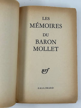 Les mémoires du Baron Mollet.. Préface de Raymond QUENEAU.