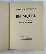 Berniquel. Avec un portrait par Ernest Hubert. par Maurice MAETERLINCK - Image 3