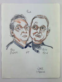 Dédicace / Dessin original de Jack MANINI "pour Big Didier et Big Ben".