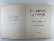 De Venise à Rome. Quatre vingt-quinze aquarelles, dessins, monotypes de Yves Brayer par Yves BRAYER. Texte de Pierre du Colombier - Image 2