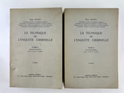 (Criminologie) La technique de l'enquête criminelle. Nouvelle édition. Revue, corrigée et complétée. T.1 & 2. par René LECHAT - Image 1