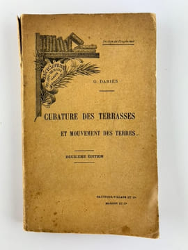 Cubature des terrasses et mouvement des terres. Encyclopédie Scientifique des Aide-Mémoire.. G. DARIES
