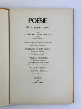Poésie mon beau souci. Tomes I & II. Complet. Un des 25 exemplaires sur vélin Marais destinés aux Amis de GLM. . Collectif