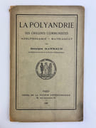 La Polyandrie. Ses origines communistes -  Adelphogamie - Matriarcat par Georges Raynaud - Image 1