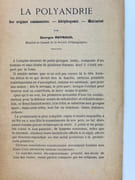 La Polyandrie. Ses origines communistes -  Adelphogamie - Matriarcat par Georges Raynaud - Image 2