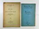 (MADAGASCAR) R&eacute;union de trois plaquettes : A. Marre : Coup d'oeil sur les chants et  les po&eacute;sies malgaches, Torino, Carlo Clausen, 1900, 20p. /A. ...