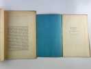 (MADAGASCAR) R&eacute;union de trois plaquettes : A. Marre : Coup d'oeil sur les chants et  les po&eacute;sies malgaches, Torino, Carlo Clausen, 1900, 20p. /A. ...