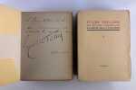 JULES TELLIER. Ses oeuvres publi&eacute;es par Raymond de la Tailh&egrave;de. En 2 volumes. Envoi de R. de la Tailh&egrave;de &agrave; Alfred Porch&eacute;.. Jules TELLIER (1863-1889)