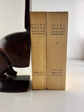 JULES TELLIER. Ses oeuvres publiées par Raymond de la Tailhède. En 2 volumes. Envoi de R. de la Tailhède à Alfred Porché.. Jules TELLIER (1863-1889)