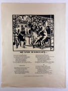LES CHANSONS DE FRANCE. Six chansons populaires ornées chacune d'un grand bois gravé de Hermann tirées sur la presse de Léon Pichon : Un jour Colette - La femme du Roulier - Le retour du Marin - Quand Madelon - Tous les jours - Et comment l'entendez-vous ? par Hermann PAUL / Léon PICHON - Image 6