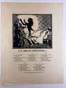 LES CHANSONS DE FRANCE. Six chansons populaires ornées chacune d'un grand bois gravé de Hermann tirées sur la presse de Léon Pichon : Un jour Colette - La femme du Roulier - Le retour du Marin - Quand Madelon - Tous les jours - Et comment l'entendez-vous ? par Hermann PAUL / Léon PICHON - Image 7