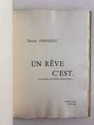 (LIVRES D'ARTISTE) Un rêve c'est. (Tiré de Pièce de pièces, Temps perdu )  par Alain de LA BOURDONNAYE (1930-2016)  Xavier FORNERET (1809-1884) - Image 3
