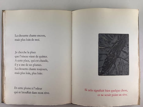 (LIVRE D'ARTISTE) Un rêve c'est. (Tiré de Pièce de pièces, Temps perdu ) . Alain de LA BOURDONNAYE (1930-2016) Xavier FORNERET (1809-1884)