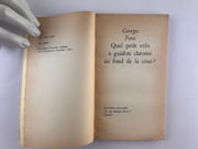 Quel petit vélo à guidon chromé au fond de la cour ? Edition originale. Achevé d'imprimer au 20 janvier 1966 par Georges PEREC - Image 2