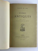 Poèmes antiques. Edition définitive, revue et considérablement augmentée. Ex. sur Chine. par Leconte de Lisle - Image 3