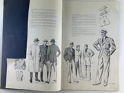 (MODE - COUTURE) Men's fashions 1953/54. Publications E. Soumillion. 10 planches nb & couleurs & 1 double nb, 21 modèles présentés.26 x 37 cm. par  - Image 14