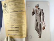 (MODE - COUTURE) Men's fashions 1953/54. Publications E. Soumillion. 10 planches nb & couleurs & 1 double nb, 21 modèles présentés.26 x 37 cm. par  - Image 16