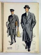 (MODE - COUTURE) Men's fashions 1953/54. Publications E. Soumillion. 10 planches nb & couleurs & 1 double nb, 21 modèles présentés.26 x 37 cm. par  - Image 3