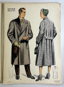 (MODE - COUTURE) Men's fashions 1953/54. Publications E. Soumillion. 10 planches nb & couleurs & 1 double nb, 21 modèles présentés.26 x 37 cm. par  - Image 5