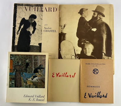 Réunion de 4 ouvrages sur EDOUARD VUILLARD. 1) E. Vuillard - K.X. Roussel. Haus der Kunst Munich 16 mars - 12 mai 1968 / Orangerie des Tuileries 28 ...