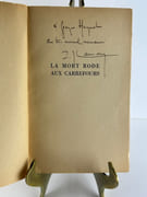 La mort rode aux carrefours. Aide-Mémoire. Nouvelles. Envoi autographe signé au poète Georges Hugnet. par Pierre-Jean LAUNAY - Image 1
