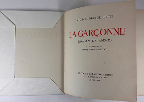 (Erotisme - Curiosa) La Garçonne. Roman de moeurs. 15 pointes sèches en couleurs de Paul Emile Bécat. Victor MARGUERITTE - Paul-Emile BECAT
