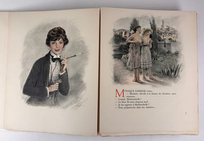 (Erotisme - Curiosa) La Garçonne. Roman de moeurs. 15 pointes sèches en couleurs de Paul Emile Bécat