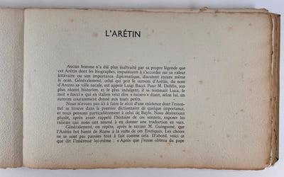 (Curiosa- Erotisme) Les Sonnets Luxurieux du divin Aretin