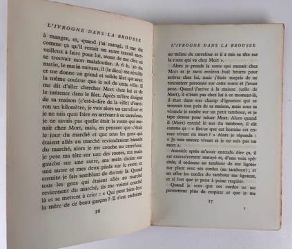 L'ivrogne dans la brousse (The Palm-Wine Drinkard). Traduit de l'anglais par Raymond Queneau. Tirage de tête. . Amos TUTUOLA
