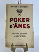 Poker d'âmes ou le voyage sentimental d'une américaine au pays de Tendre. Envoi autographe signé et dessiné "à Pierre Lhoste, champion de belote, bien amicalement". par Maurice DEKOBRA - Image 2