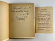 L'amour et la Pensée chez les Bêtes et chez les Gens. Envoi autographe signé au journaliste Pierre Audiat. par Dr Serge VORONOFF - Image 1