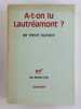 A-t-on lu Lautr&eacute;amont ?. Robert FAURISSON