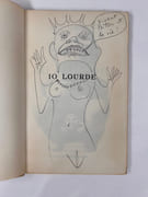 IO LOURDE (notes pour une légende) Dessin pleine page et envoi au collectionneur et compagnon des surréalistes Lucien Biton. par René PASSERON - Image 1