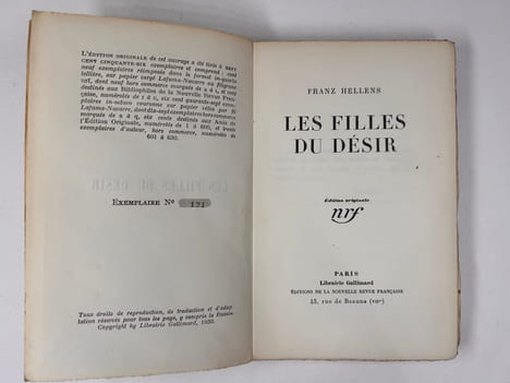 Les Filles du désir. Franz HELLENS
