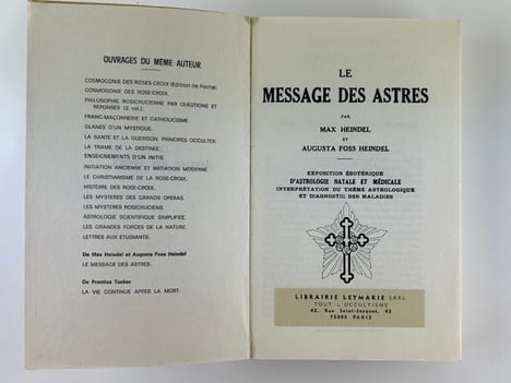 Le message des astres. Exposition ésotérique d'astrologie natale et médicale. Interprétation du thème astrologique et diagnostic des maladies.. Max ...