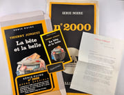 Gallimard - PLV  distribué au librairies pour le 2000e numéro de la Série Noire 1985 « La Bête et la Belle » de Thierry JONQUET.  par Thierry JONQUET