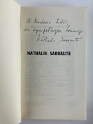 Nathalie Sarraute. ENVOI autographe signé de N. Sarraute. par Cranaki Mimica - Belaval Léon - Image 1