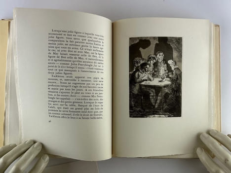 Le grillon du foyer. Conte de Noël. Avec des gravures sur cuivre de Philippe JULLIAN.. Charles DICKENS