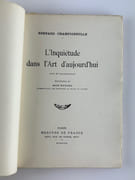 L'Inquiétude dans l'Art d'aujourd'hui. Avec 40 illustrations. par Bernard CHAMPIGNEULLE. Introductionde René Huyghe.  - Image 3