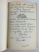 Ma vie sur un air d'accordéon. Touchant envoi autographe signé à Line Renaud. par Edouard DULEU. Préface de Georges Brassens - Image 1