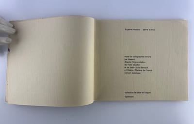 Délire à deux. Essai de calligraphie sonore par Massin d'après l'interprétation de Tsilla Chelton et de Jean-Louis Barrault à l'Odéon - Théâtre de France version scénique. 