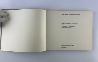 Conversation - Sinfonietta. Essai d'orchestration typographique.